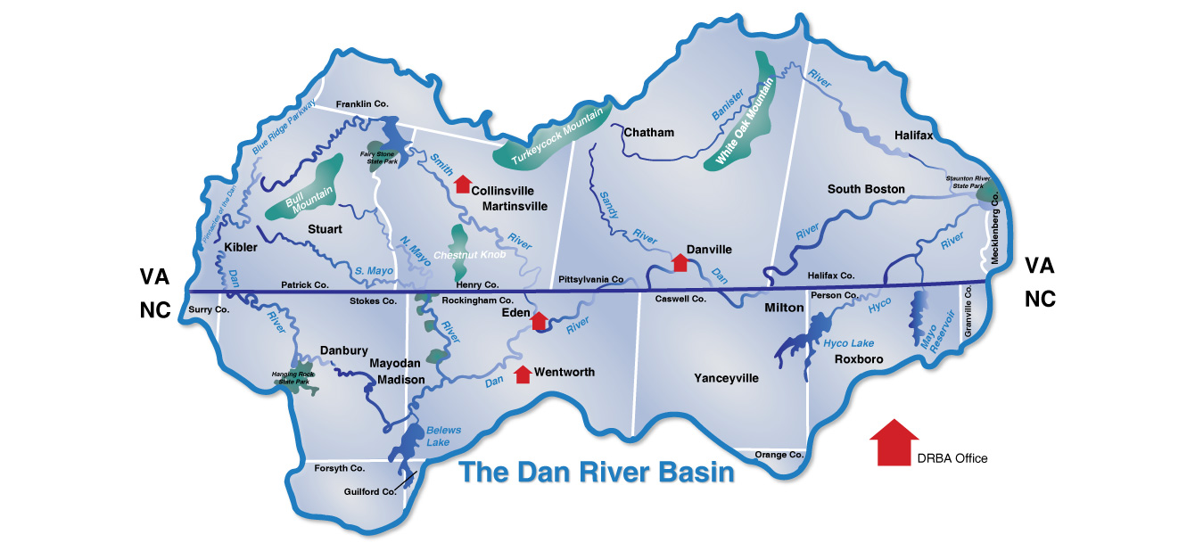 Map of Watershed Dan River Basin Association Dan River Basin