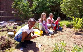 Elementary Students Participate in Green Schoolyard Project