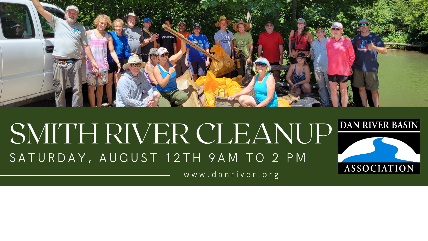 volunteers with their litter that they picked up!