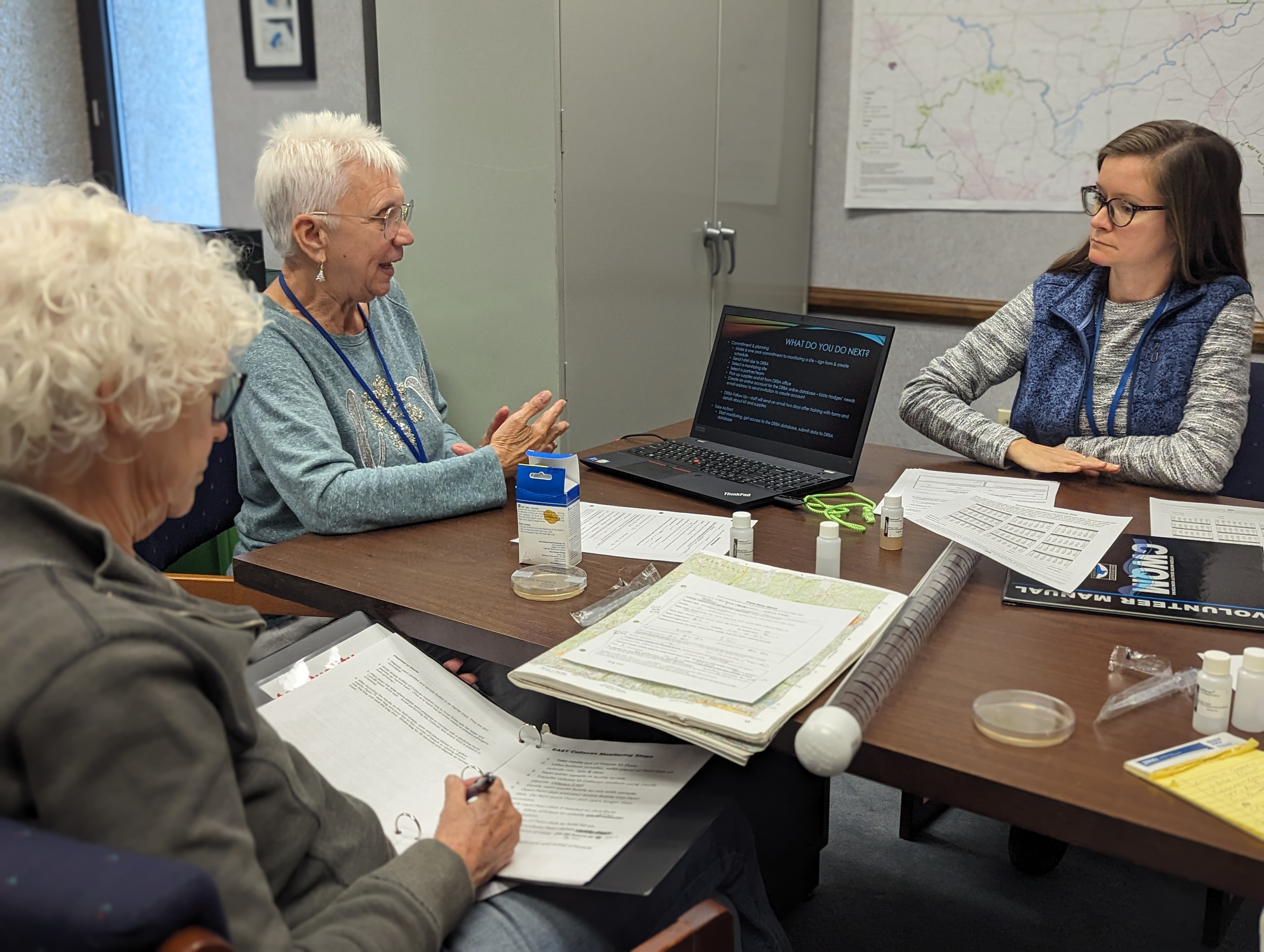 Two People getting Training for Citizens Water Quality Monitoring