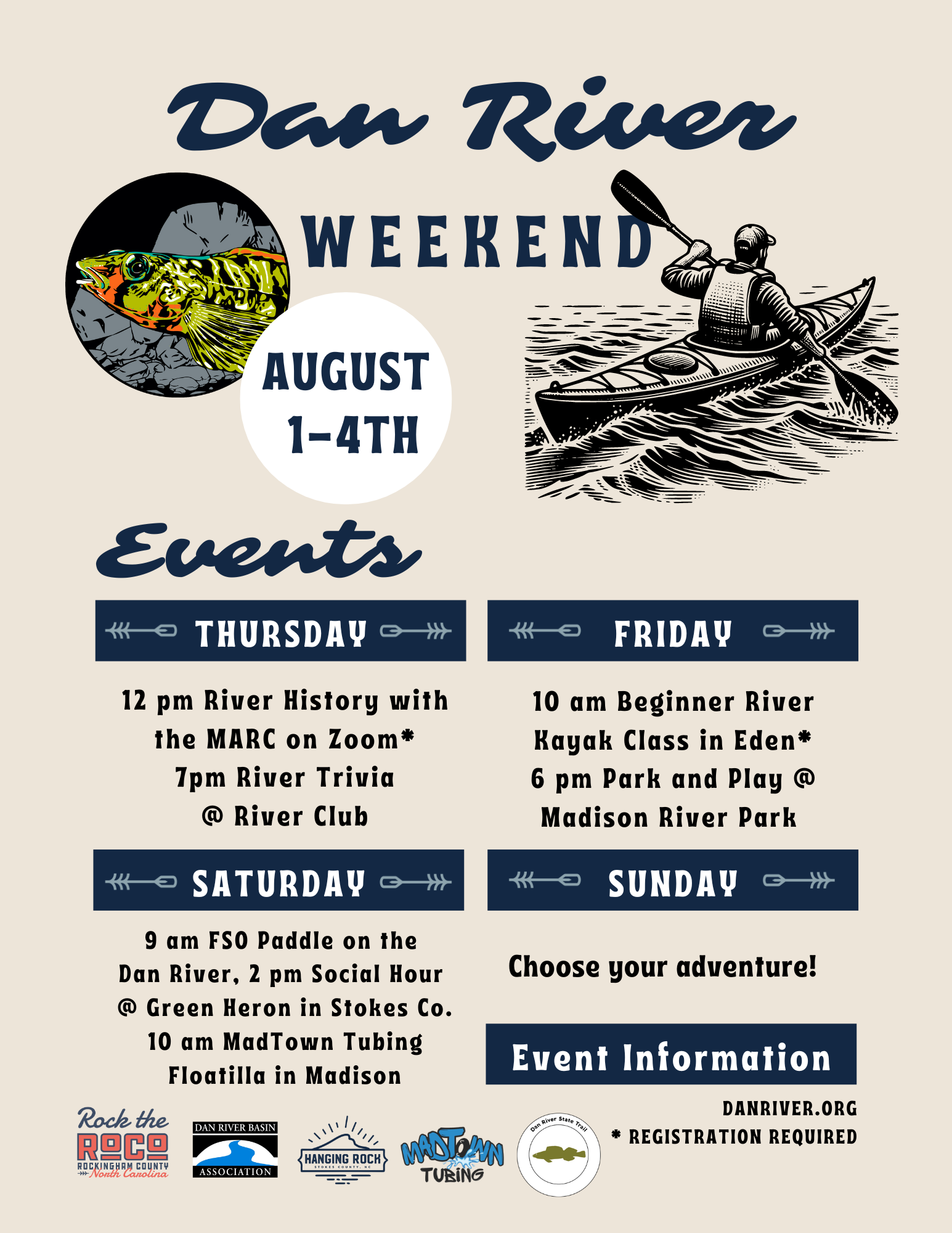 flyer for event with information about this weekend! 